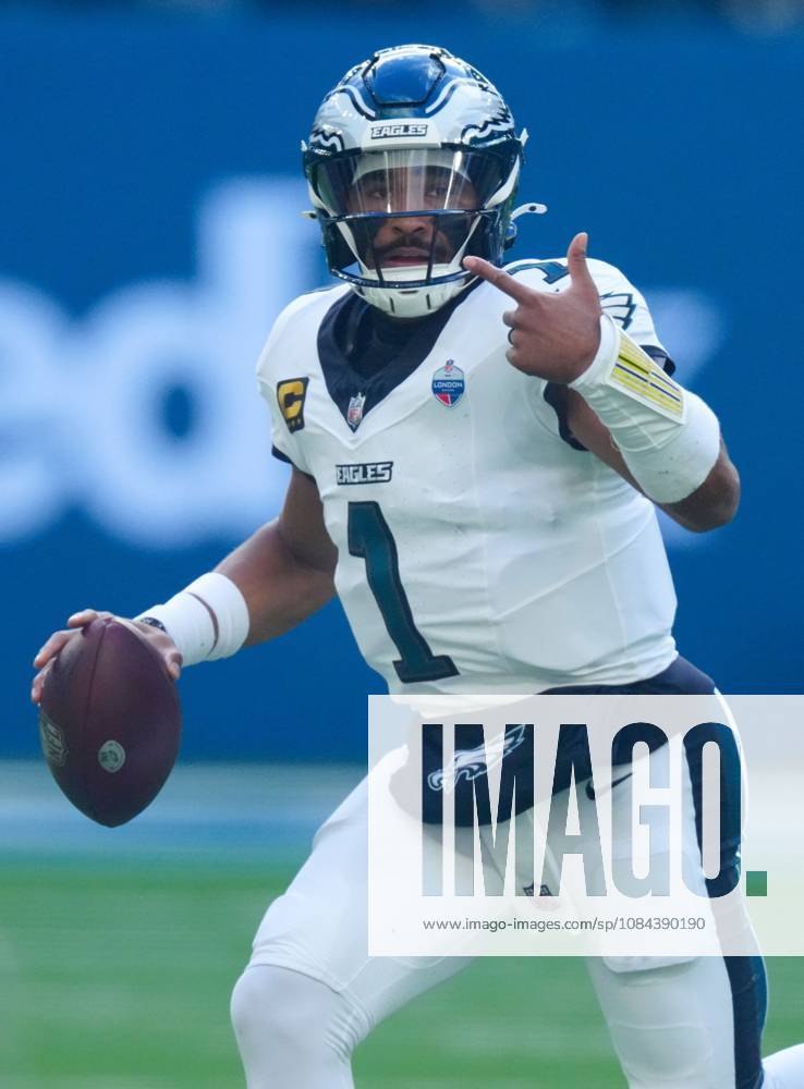 Jalen Hurts of Philadelphia Eagles Philadelphia Eagles v Jacksonville Jaguars, NFL, American Football Herren, USA American Football, Tottenham Hotspur Stadium, London, UK - 11 Oct 2026London Tottenham Hotspur Stadium United Kingdom