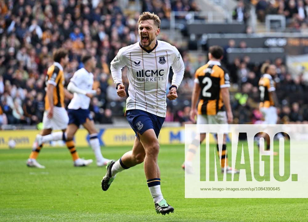 Kiernan Dewsbury-Hall of Everton celebrates after scoring the team s first goal Hull City v Everton, Premier League, Football, MKM Stadium, Hull, UK - 11 Oct 2026Hull MKM Stadium United Kingdom