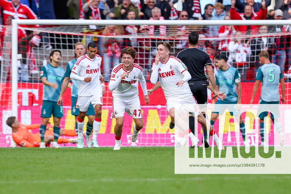 Soccer, Bundesliga, 1. FC Köln vs. Borussia Mönchengladbach, RheinEnergieSTADION, Matchday 5, 2026–2027 season: Isak Johannesson of 1. FC Köln celebrates the 1–0 goal. DFB regulations prohibit any use of photographs as image sequences and or quasi-video. Photo: WilkowskixPressefotoKochx, North Rhine-Westphalia, Germany