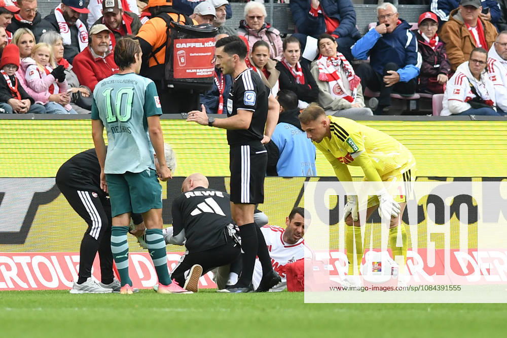 Ellyes Skhiri of 1. FC Köln was injured during the Bundesliga match between 1. FC Köln and Borussia Mönchengladbach, RheinEnergieStadion on October 11, 2026, in Cologne, Germany. Photo by Ralf Treese, DeFodi Images. Ellyes Skhiri of 1. FC Köln was injured during the Bundesliga match between 1. FC Köln and Borussia Mönchengladbach at RheinEnergieStadion on October 11, 2026 in Cologne, Germany. Photo by Ralf Treese, DeFodi Images. DFB and DFL regulations prohibit any use of photographs as image sequences and or quasi-video. Photo by Ralf Treese, DeFodi Images