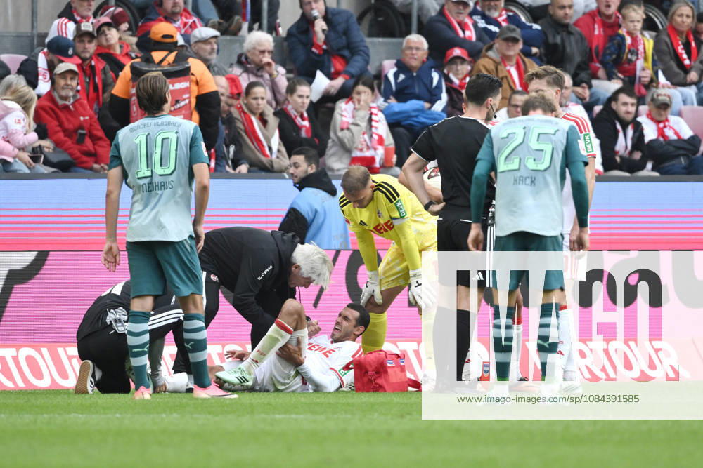Ellyes Skhiri Injury, 1. FC Köln, October 11, 2026, Soccer, Bundesliga 1, 2026–2027 Season, Matchday 5, 1. FC Köln vs. Borussia Mönchengladbach. DFL regulations prohibit any use of photographs as image sequences and or quasi-video. Cologne, RheinEnergie Stadium, North Rhine-Westphalia, Germany Team2