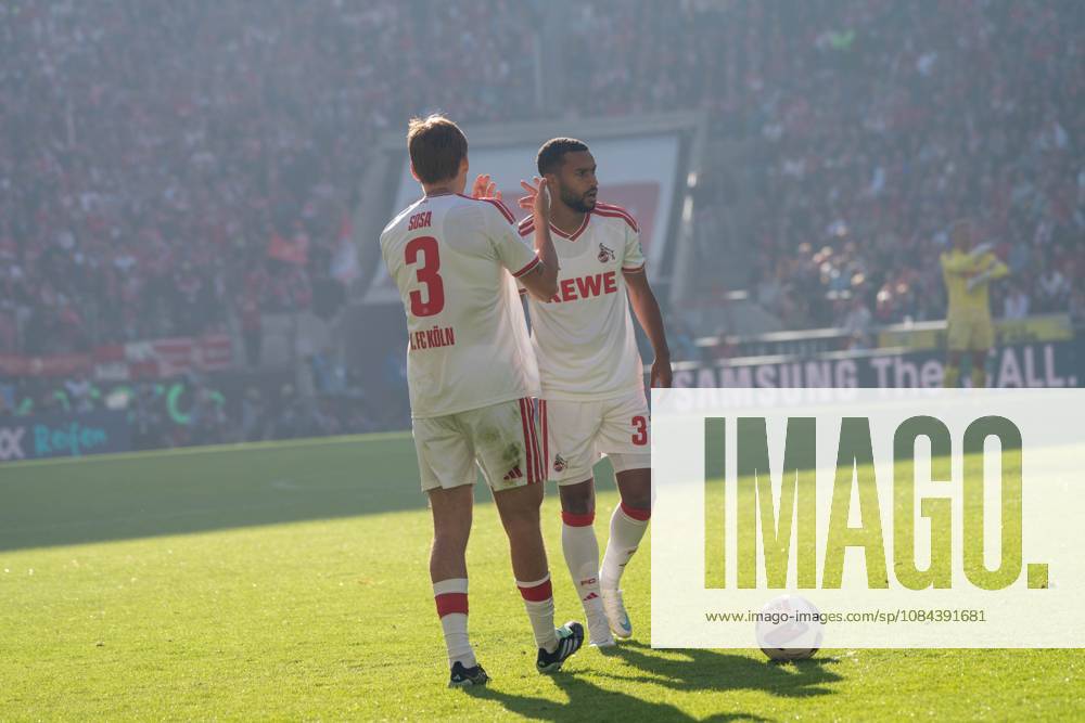 Borna Sosa, Defense, 1 FC Cologne 3, Linton Maina, Midfield, 1 FC Cologne 37, , 1 FC Cologne vs. Borussia Mönchengladbach, Soccer, Bundesliga, Matchday 5, October 11, 2026. DFB and DFL regulations prohibit any use of photographs as image sequences and or quasi-video. Cologne, North Rhine-Westphalia, Germany