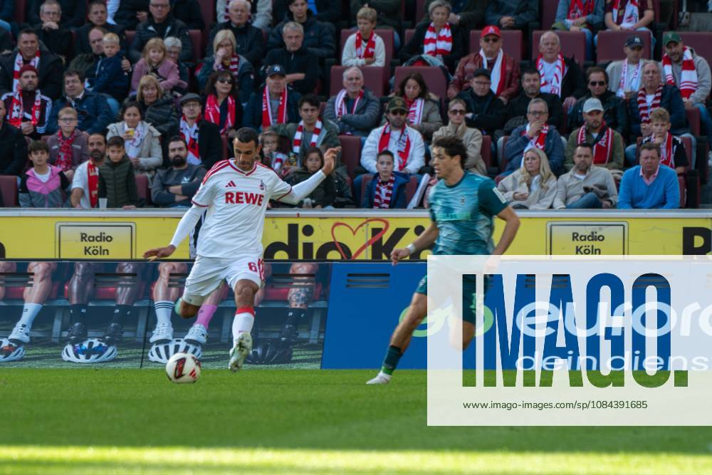 Ellyes Skhiri, Midfielder, 1. FC Köln 6, Philipp Sander, Midfielder, Borussia Mönchengladbach 16, 1. FC Köln vs. Borussia Mönchengladbach, Soccer, Bundesliga 1, Matchday 5, October 11, 2026. DFB and DFL regulations prohibit any use of photographs as image sequences and or quasi-video. Cologne, North Rhine-Westphalia, Germany