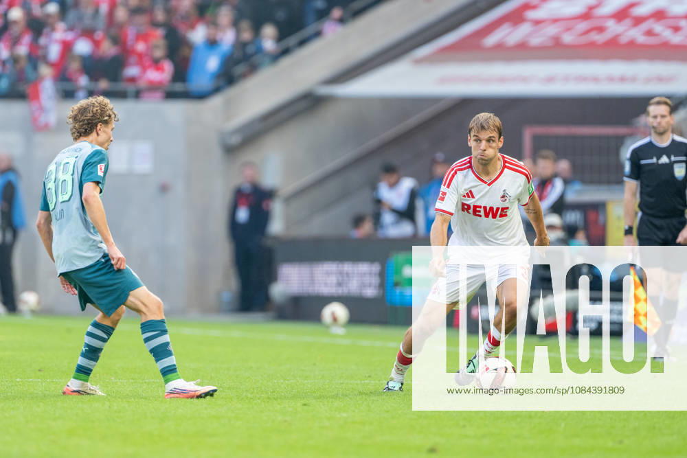 Hugo Bolin, Borussia Mönchengladbach, 38, attacks; Julian Pauli, 1. FC Köln, 03; 1. FC Köln vs. Borussia Mönchengladbach, soccer, Bundesliga, Matchday 5, 2026–27 season, December 10, 2026, DFL regulations prohibit any use of photographs as image sequences and or quasi-video, 1. FC Köln vs. Borussia Mönchengladbach, Soccer, Bundesliga, Matchday 5, 2026–27 Season, October 12, 2026, Cologne