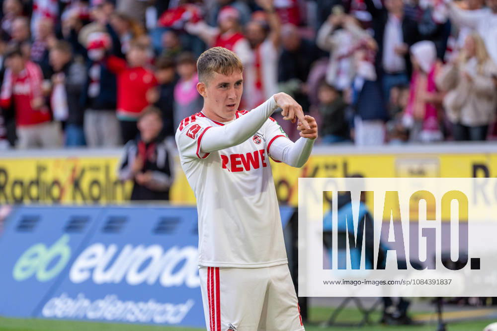 Isak Johannesson of 1. FC Köln, No. 08, celebrates after scoring the 1-0 goal in the match between 1. FC Köln and Borussia Mönchengladbach, soccer, Bundesliga, Matchday 5, 2026-27 season, December 10, 2026, DFL regulations prohibit any use of photographs as image sequences and or quasi-video, 1 FC Köln vs. Borussia Mönchengladbach, Soccer, Bundesliga, Matchday 5, 2026–27 Season, October 12, 2026, Cologne