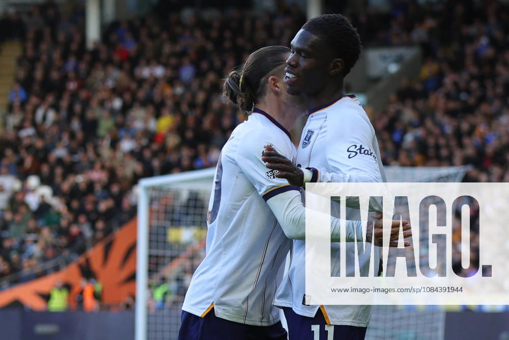 11th October 2026; MKM Stadium, Hull, England; Premier League Football, Hull City versus Everton; Thierno Barry of Everton celebrates his goal DavexLofthouse