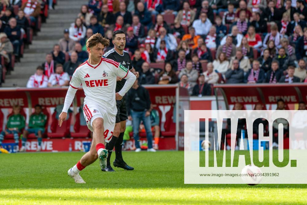 Mikey Moore, Midfielder, 1 FC Cologne 47 , , 1 FC Cologne vs. Borussia Mönchengladbach, Soccer, Bundesliga 1, Matchday 5, October 11, 2026. DFB and DFL regulations prohibit any use of photographs as image sequences and or quasi-video. Cologne, North Rhine-Westphalia, Germany