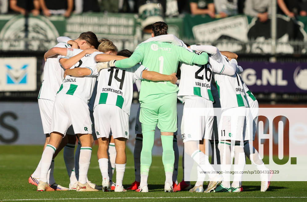2026-10-11 Excelsior Rotterdam v FC Groningen - Dutch Eredivisie ROTTERDAM, NETHERLANDS - OCTOBER 11: Huddle of FC Groningen during the Dutch Eredivisie match between Excelsior Rotterdam and FC Groningen at Stadion Woudestein on October 11, 2026 in Rotterdam, Netherlands. Rotterdam Stadion Woudestein Netherlands Content not available for redistribution in The Netherlands directly or indirectly through any third parties.