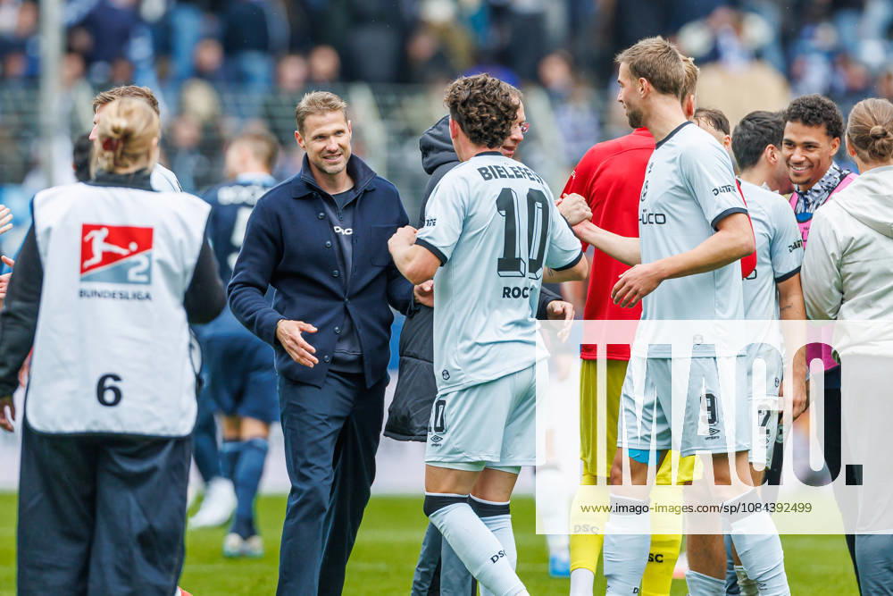 Coach Oliver Kirch of DSC Arminia Bielefeld celebrates after the 0-1 victory during the 2. Bundesliga match between VfL Bochum and Arminia Bielefeld at the Ruhrstadion on October 11, 2026, in Bochum, Germany. Photo by Mario Hommes, DeFodi Images. Coach Oliver Kirch of DSC Arminia Bielefeld celebrates after winning during the 2nd Bundesliga match between VfL Bochum and Arminia Bielefeld at Vonovia Ruhrstadion on October 11, 2026 in Bochum, Germany. Photo by Mario Hommes, DeFodi Images. DFB and DFL regulations prohibit any use of photographs as image sequences and or quasi-video. Photo by Mario Hommes, DeFodi Images.