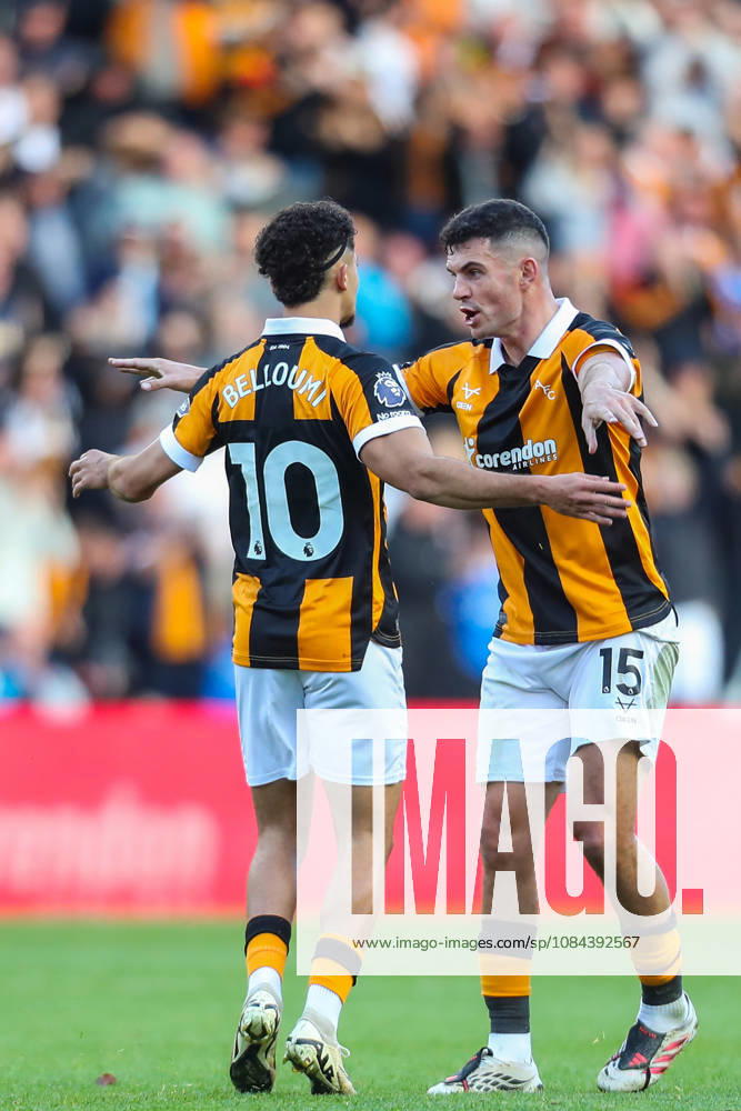 Hull City v Everton, Premier League Mohamed Belloumi Of Hull City scores a GOAL 2-2 and celebrates during the Hull City v Everton Premier League match at the MKM Stadium, Hull, England on 11 October 2026 Credit: Lee Keuneke Every Second Media Editorial use only. All images are copyright Every Second Media Limited. No images may be reproduced without prior permission. All rights reserved. Premier League and Football League images are subject to licensing agreements with Football DataCo Limited. see https: www.football-dataco.com