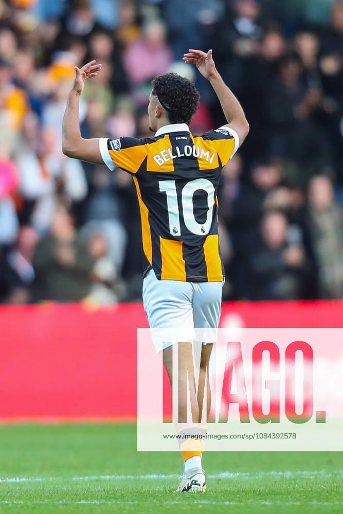 Hull City v Everton, Premier League Mohamed Belloumi Of Hull City scores a GOAL 2-2 and celebrates during the Hull City v Everton Premier League match at the MKM Stadium, Hull, England on 11 October 2026 Credit: Lee Keuneke Every Second Media Editorial use only. All images are copyright Every Second Media Limited. No images may be reproduced without prior permission. All rights reserved. Premier League and Football League images are subject to licensing agreements with Football DataCo Limited. see https: www.football-dataco.com