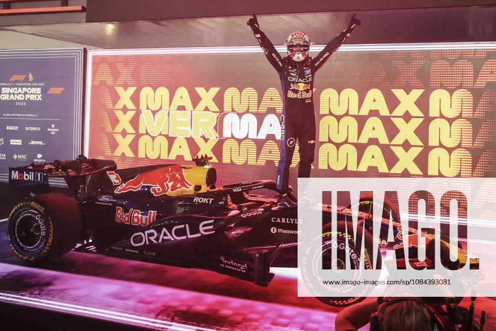 Formula 1 Singapore Airlines Singapore Grand Prix 2026 Race winner Max Verstappen (NED), Oracle Red Bull Racing , RB22, Car 3 during Formula 1 Singapore Airlines Singapore Grand Prix 2026 on October 11., 2026 in Marina Bay Street Circuit, Singapore, Zsombor Toth Singapore Marina Bay Street Circuit Singapore Singapore