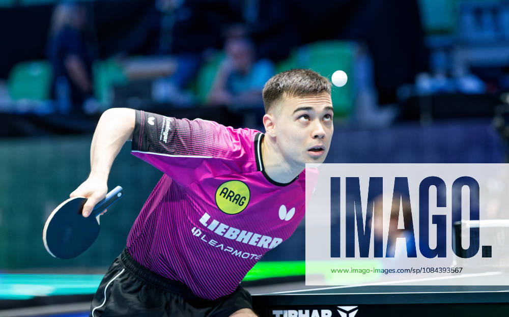 Kay Stumper of SV Muelhausen, Germany (photo ms1273) at the 2026 European Table Tennis Championships in Ljubljana LJUBLJANA, SLOVENIA, OCTOBER 11, 2026 Kay Stumper Post SV Muelhausen, Germany (photo ms1273) in action at the European Table Tennis Championships at Stozice Arena, Ljubljana, Slovenia. Photo by Manfred Schillings. Ljubljana, Stozice Arena, Slovenia