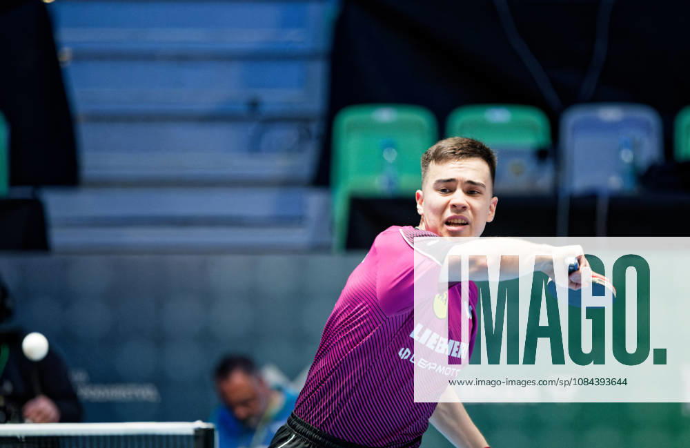 Kay Stumper of SV Muelhausen, Germany (photo ms1277) at the 2026 European Table Tennis Championships in Ljubljana LJUBLJANA, SLOVENIA, OCTOBER 11, 2026 Kay Stumper Post SV Muelhausen, Germany (photo ms1277) in action at the European Table Tennis Championships at Stozice Arena, Ljubljana, Slovenia. Photo by Manfred Schillings. Ljubljana, Stozice Arena, Slovenia