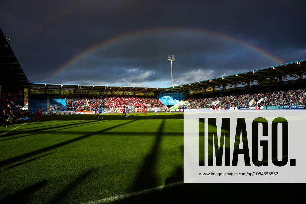 Chemnitz, 111026, Northeast Regional Soccer League: Chemnitzer FC vs. FC Rot-Weiß Erfurt; pictured: a rainbow over the stadium on Gelertstrasse