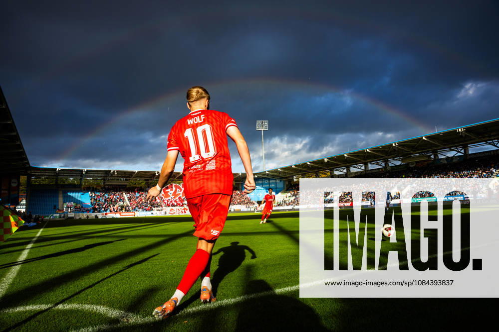 Chemnitz, 111026, Northeast Regional Soccer League: Chemnitzer FC vs. FC Rot-Weiß Erfurt. Pictured: A rainbow over the stadium on Gelertstrasse. Photo by Marco Wolf, Erfurt