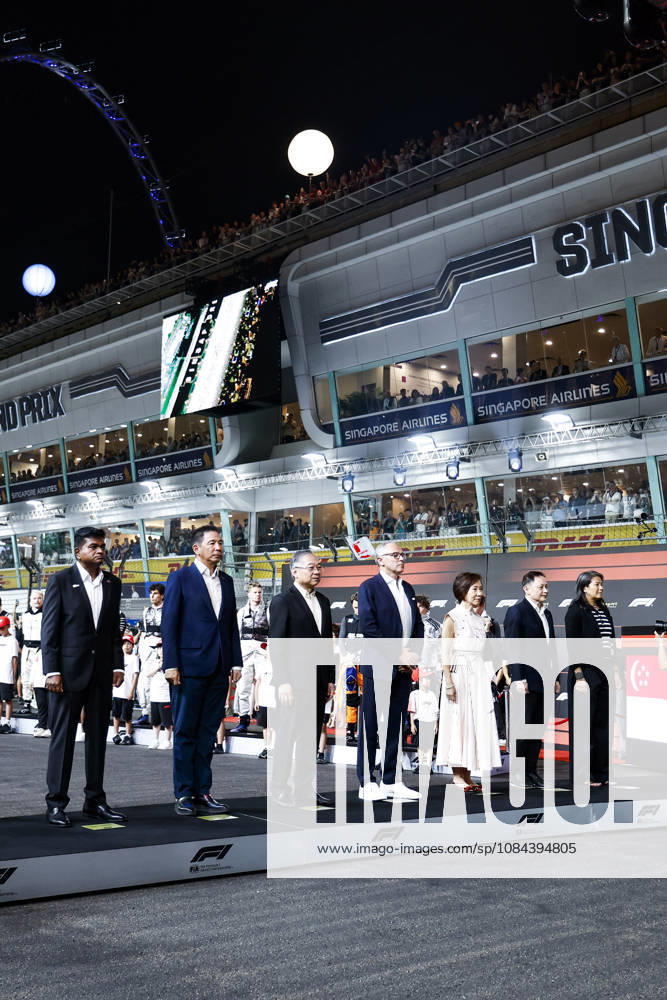 F1 - SINGAPORE GRAND PRIX 2026 DOMENICALI Stefano (ita), Chairman and CEO Formula One Group FOG, portrait, FIA representatives during the 2026 Formula 1 Singapore Grand Prix, 17th round of the 2026 Formula One World Championship, WM, Weltmeisterschaft from October 9 to 11, 2026 on the Marina Bay Street Circuit, in Singapore, Singapore - SingaporeSingapore