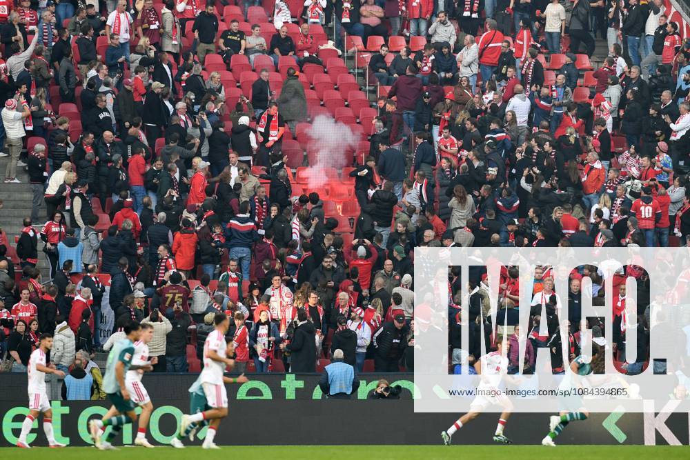 Fans of Mönchengladbach set off a flare among the Cologne crowd during the Bundesliga match between 1. FC Köln and Borussia Mönchengladbach, RheinEnergieStadion on October 11, 2026, in Cologne, Germany. Photo by Ralf Treese, DeFodi Images. Supporters use pyrotechnics during the Bundesliga match between 1. FC Cologne and Borussia Mönchengladbach at RheinEnergieStadion on October 11, 2026 in Cologne, Germany. Photo by Ralf Treese, DeFodi Images. DFB and DFL regulations prohibit any use of photographs as image sequences and or quasi-video. Photo by Ralf Treese, DeFodi Images.