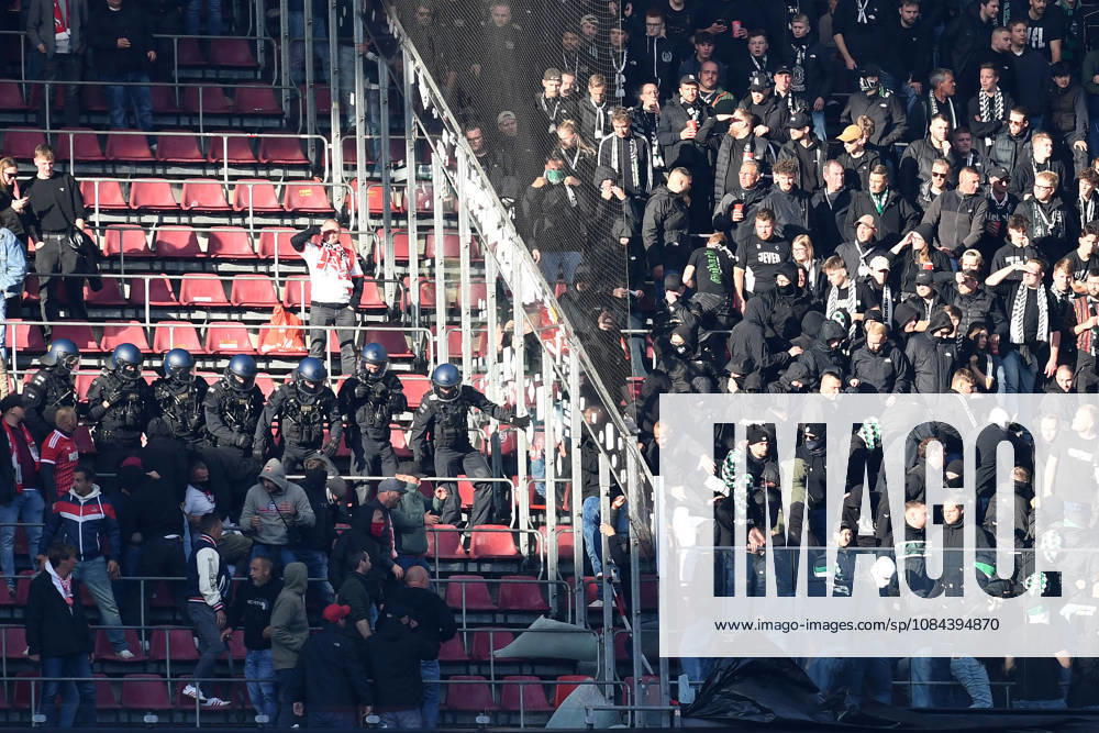 Police must separate fans during the Bundesliga match between 1. FC Köln and Borussia Mönchengladbach, RheinEnergieStadion on October 11, 2026, in Cologne, Germany. Photo by Ralf Treese, DeFodi Images. Police are arriving during the Bundesliga match between 1 FC Cologne and Borussia Mönchengladbach at RheinEnergieStadion on October 11, 2026 in Cologne, Germany. Photo by Ralf Treese, DeFodi Images. DFB and DFL regulations prohibit any use of photographs as image sequences and or quasi-video. Photo by Ralf Treese, DeFodi Images