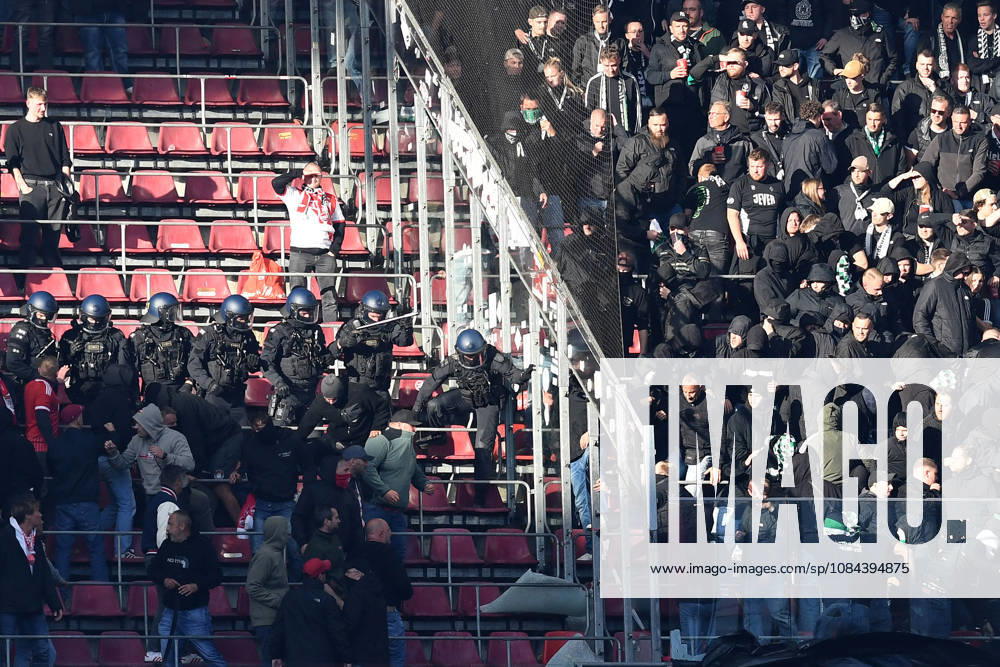 Police must separate fans during the Bundesliga match between 1. FC Köln and Borussia Mönchengladbach, RheinEnergieStadion on October 11, 2026, in Cologne, Germany. Photo by Ralf Treese, DeFodi Images. Police arrive during the Bundesliga match between 1. FC Köln and Borussia Mönchengladbach at RheinEnergieStadion on October 11, 2026 in Cologne, Germany. Photo by Ralf Treese, DeFodi Images. DFB and DFL regulations prohibit any use of photographs as image sequences and or quasi-video. Photo by Ralf Treese, DeFodi Images.