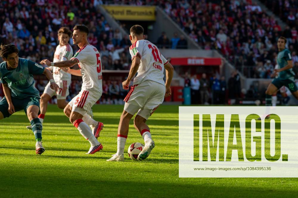 Said El Mala, midfielder, 1. FC Köln 10, during the play that led to the 2-1 goal, 1. FC Köln vs. Borussia Mönchengladbach, soccer, Bundesliga 1, Matchday 5, October 11, 2026. DFB and DFL regulations prohibit any use of photographs as image sequences and or quasi-video. Cologne, North Rhine-Westphalia, Germany