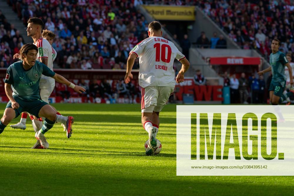 Said El Mala, midfielder, 1. FC Köln 10, during the play that led to the 2-1 goal, 1. FC Köln vs. Borussia Mönchengladbach, soccer, Bundesliga 1, Matchday 5, October 11, 2026. DFB and DFL regulations prohibit any use of photographs as image sequences and or quasi-video. Cologne, North Rhine-Westphalia, Germany