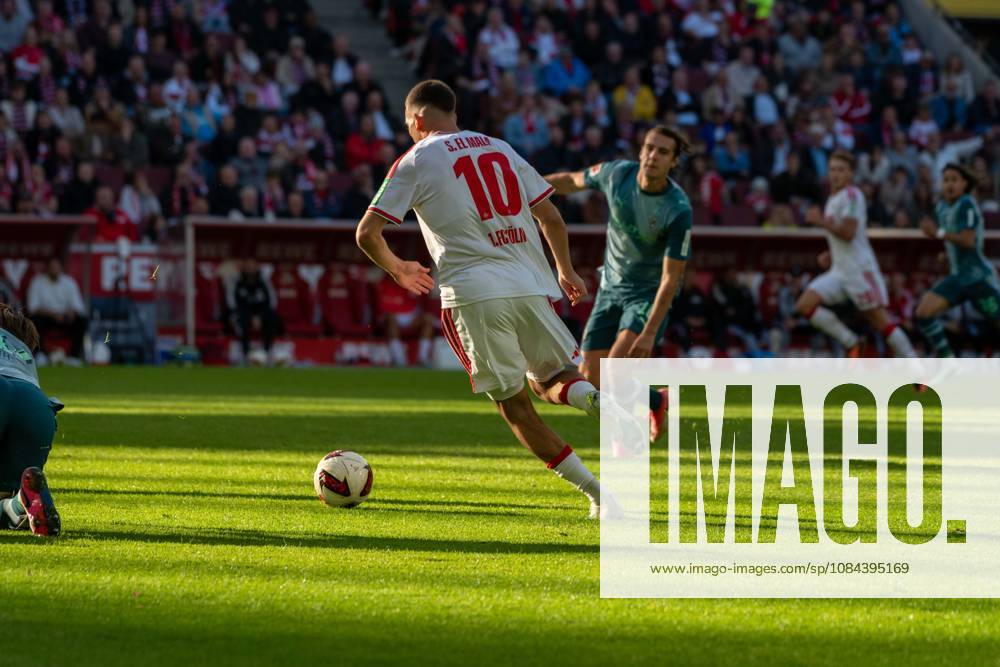 Said El Mala, midfielder, 1. FC Köln 10, during the play that led to the 2-1 goal, 1. FC Köln vs. Borussia Mönchengladbach, soccer, Bundesliga 1, Matchday 5, October 11, 2026. DFB and DFL regulations prohibit any use of photographs as image sequences and or quasi-video. Cologne, North Rhine-Westphalia, Germany