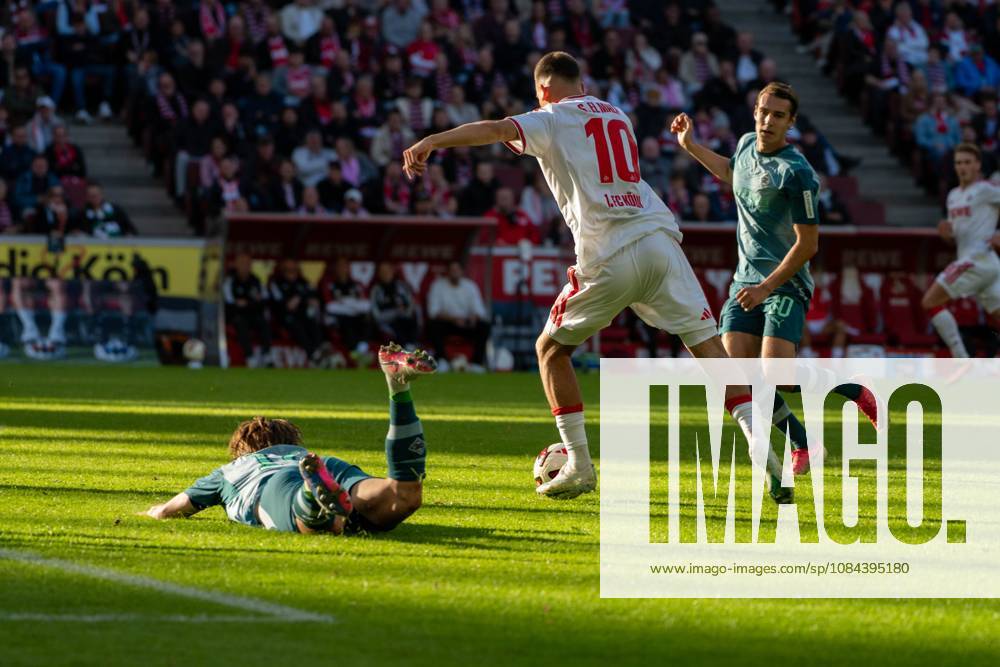 Said El Mala, midfielder, 1. FC Köln 10, during the play that led to the 2-1 goal, 1. FC Köln vs. Borussia Mönchengladbach, soccer, Bundesliga 1, Matchday 5, October 11, 2026. DFB and DFL regulations prohibit any use of photographs as image sequences and or quasi-video. Cologne, North Rhine-Westphalia, Germany
