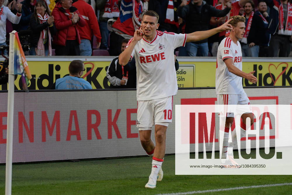Said El Mala, Cologne 10, celebrates after scoring the goal to make it 2–1; gesturing 11 10 2026 ¢ Soccer ¢ 1. FC Cologne vs. Borussia Mönchengladbach, RheinEnergieStadion, Cologne, DFB DFL regulations prohibit any use of photographs as image sequences and or quasi-video. NRW, Germany