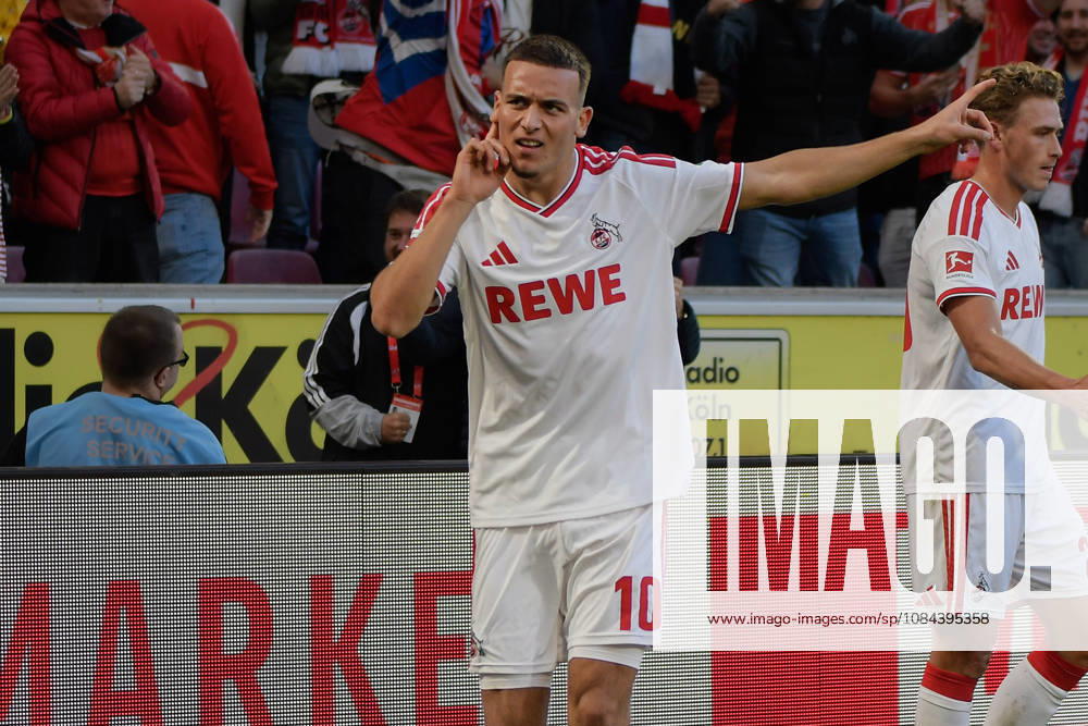 Said El Mala of Cologne celebrates after scoring the goal to make it 2–1 on November 10, 2026 ¢ Soccer ¢ 1. FC Cologne vs. Borussia Mönchengladbach, RheinEnergieStadion, Cologne, DFB and DFL regulations prohibit any use of photographs as image sequences and or quasi-video. NRW, Germany