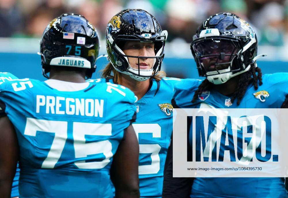 Trevor Lawrence of Jacksonville Jaguars Philadelphia Eagles v Jacksonville Jaguars, NFL, American Football Herren, USA American Football, Tottenham Hotspur Stadium, London, UK - 11 Oct 2026London Tottenham Hotspur Stadium United Kingdom
