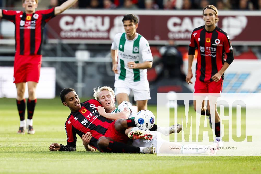 ROTTERDAM - (lr) David Garden of Excelsior Rotterdam, Thijmen Blokzijl of FC Groningen during the Dutch Eredivisie match between Excelsior and FC Groningen at Woudestein Stadium on October 11, 2026 in Rotterdam, the Netherlands. BAS CZERWINSKI ANP Eredivisie 2026 27 ANPxSportx IVx 572142084 originalFilename: 572142084
