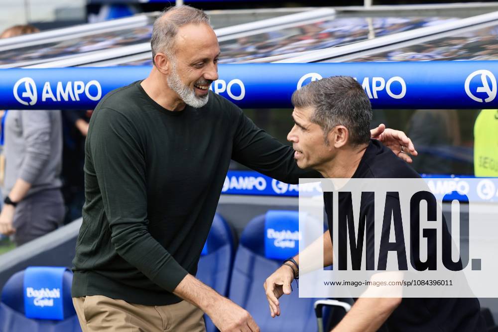 ESP LaLiga EA Sports Real Sociedad RC Deportivo La Coruna Antonio Hidalgo of RC Deportivo and Pellegrino Matarazzo of Real Sociedad during the LaLiga EA Sports match between Real Sociedad and RC Deportivo played at Anoeta Stadium in Gipuzkoa on October 11, 2026, in Spain. Spain Soccer