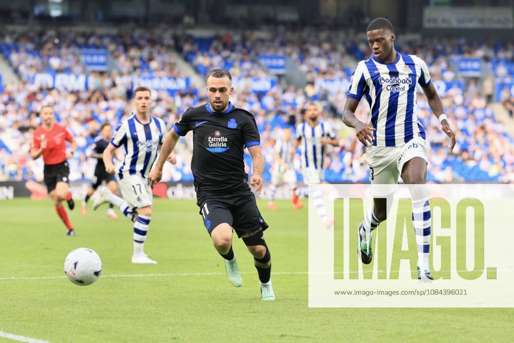 ESP LaLiga EA Sports Real Sociedad RC Deportivo La Coruna David Mella of RC Deportivo during the LaLiga EA Sports match between Real Sociedad and RC Deportivo played at Anoeta Stadium in Gipuzkoa on October 11, 2026, in Spain. Spanish Soccer