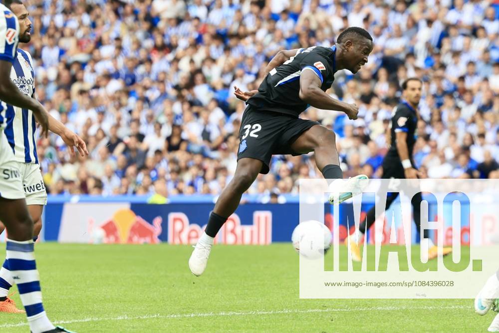 ESP LaLiga EA Sports Real Sociedad RC Deportivo La Coruna Bil Nsongo of RC Deportivo during the LaLiga EA Sports match between Real Sociedad and RC Deportivo played at Anoeta Stadium in Gipuzkoa on October 11, 2026, in Spain. Spain Soccer