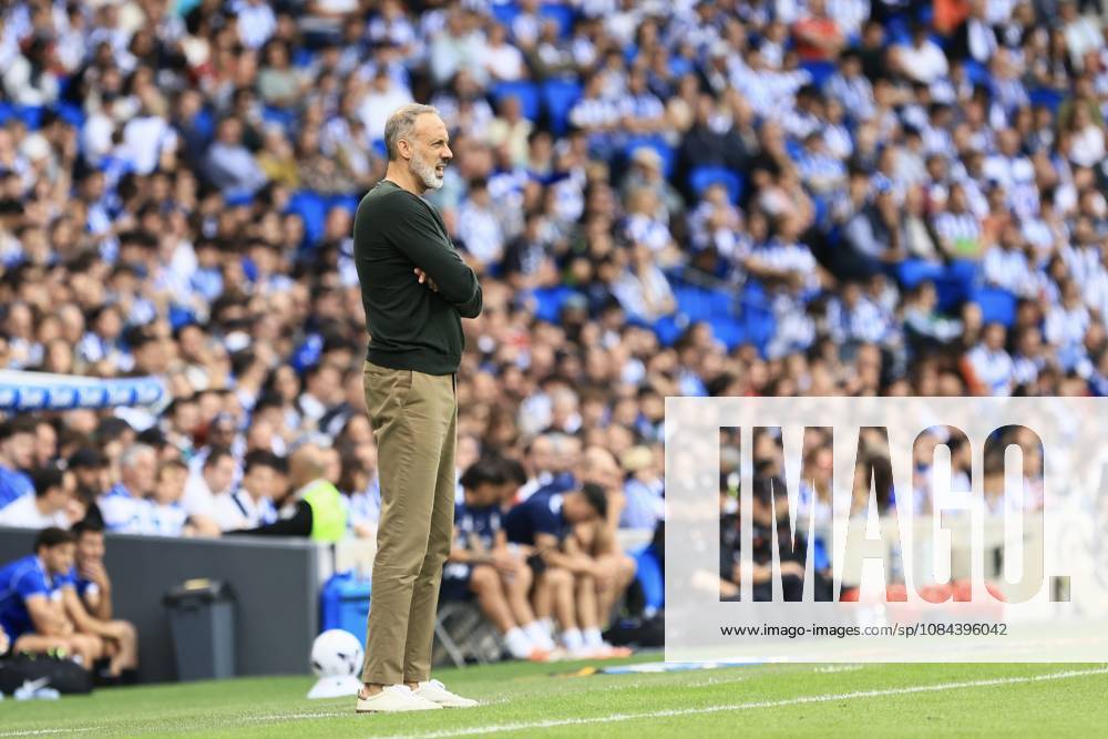 ESP LaLiga EA Sports Real Sociedad RC Deportivo La Coruna Pellegrino Matarazzo of Real Sociedad during the LaLiga EA Sports match between Real Sociedad RC and Deportivo, played at Anoeta Stadium in Gipuzkoa on October 11, 2026, in Spain. Spanish Soccer