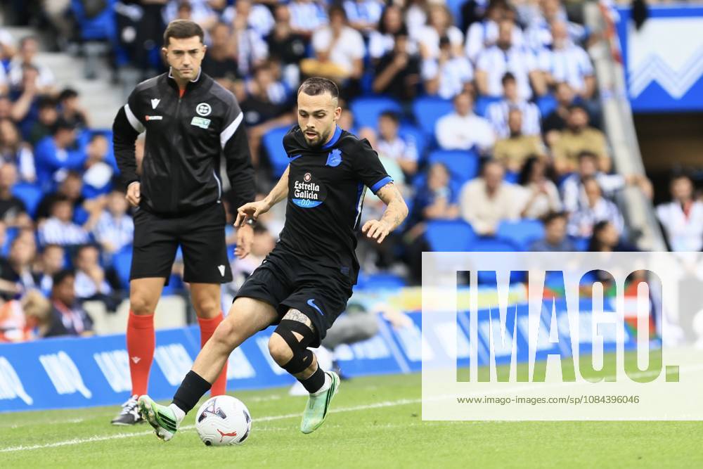 ESP LaLiga EA Sports Real Sociedad RC Deportivo La Coruna David Mella of RC Deportivo during the LaLiga EA Sports match between Real Sociedad and RC Deportivo played at Anoeta Stadium in Gipuzkoa on October 11, 2026, in Spain. Spanish Soccer