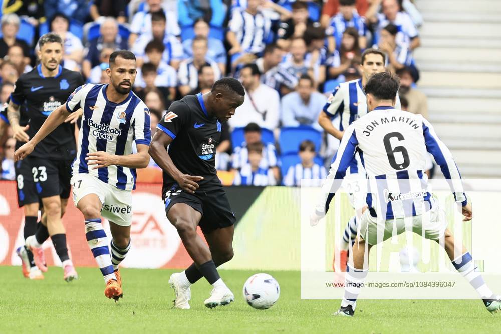 ESP LaLiga EA Sports Real Sociedad RC Deportivo La Coruna Bil Nsongo of RC Deportivo during the LaLiga EA Sports match between Real Sociedad and RC Deportivo played at Anoeta Stadium in Gipuzkoa on October 11, 2026, in Spain. Spain Soccer
