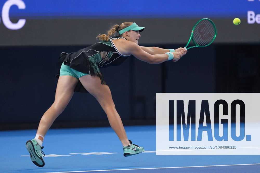 (261011) -- BEIJING, Oct. 11, 2026 -- Mirra Andreeva hits a return during the women s singles final between Zheng Qinwen of China and Mirra Andreeva of Russia at 2026 China Open tennis tournament in Beijing, China, Oct. 11, 2026. ) (SP)CHINA-BEIJING-TENNIS-CHINA OPEN-WOMEN S SINGLES-FINAL (CN) SunxFei