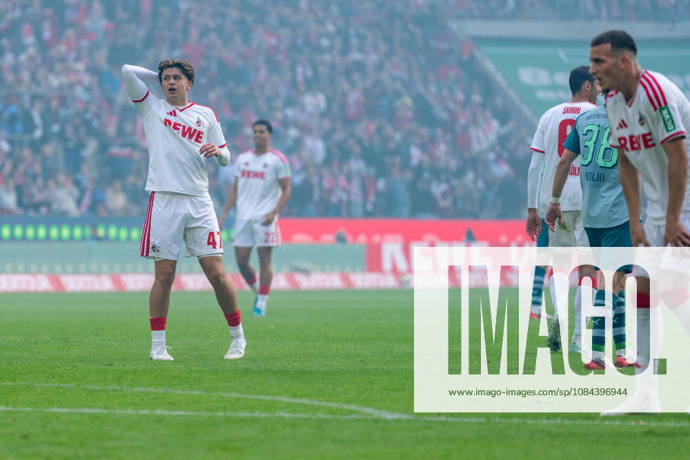 Mikey Moore of 1. FC Köln, 47, tears at his hair after a shot in the 1. FC Köln vs. Borussia Mönchengladbach match, soccer, Bundesliga, Matchday 5, 2026–27 season, December 10, 2026, DFL regulations prohibit any use of photographs as image sequences and or quasi-video, 1 FC Köln vs. Borussia Mönchengladbach, Soccer, Bundesliga, Matchday 5, 2026–27 Season, October 12, 2026, Cologne
