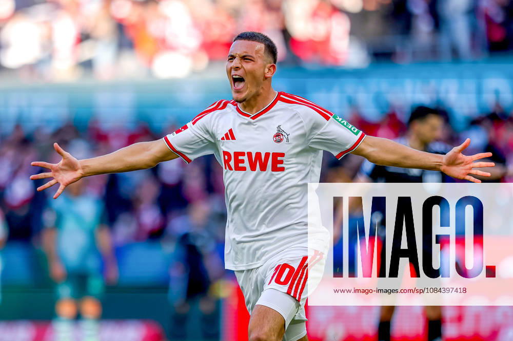 Soccer, Bundesliga, 1. FC Köln vs. Borussia Mönchengladbach, RheinEnergieSTADION, Matchday 5, 2026–2027 Season. Celebration after Said El Mala’s goal to make it 2–1. 1. FC Köln. 10. DFB regulations prohibit any use of photographs as image sequences and or quasi-video. Photo: WilkowskixPressefotoKochx. North Rhine-Westphalia, Germany