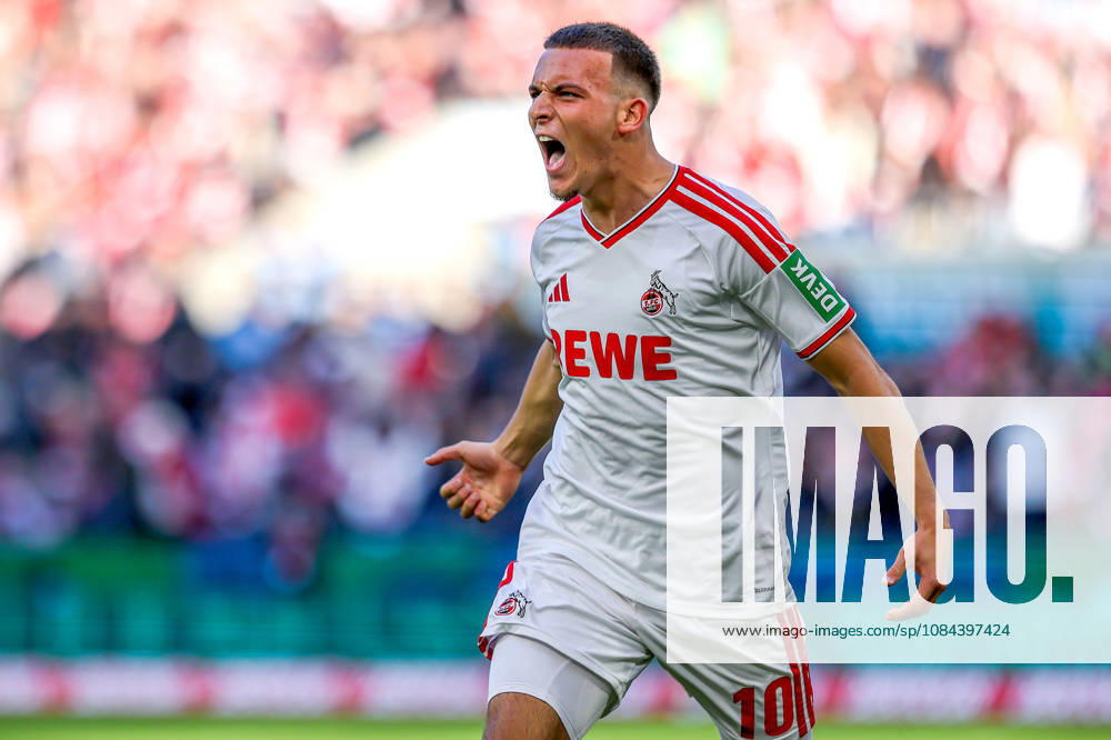 Soccer, Bundesliga, 1. FC Köln vs. Borussia Mönchengladbach, RheinEnergieSTADION, Matchday 5, 2026–2027 Season. Celebration after Said El Mala’s goal to make it 2–1. 1. FC Köln. 10. DFB regulations prohibit any use of photographs as image sequences and or quasi-video. Photo: WilkowskixPressefotoKochx. North Rhine-Westphalia, Germany