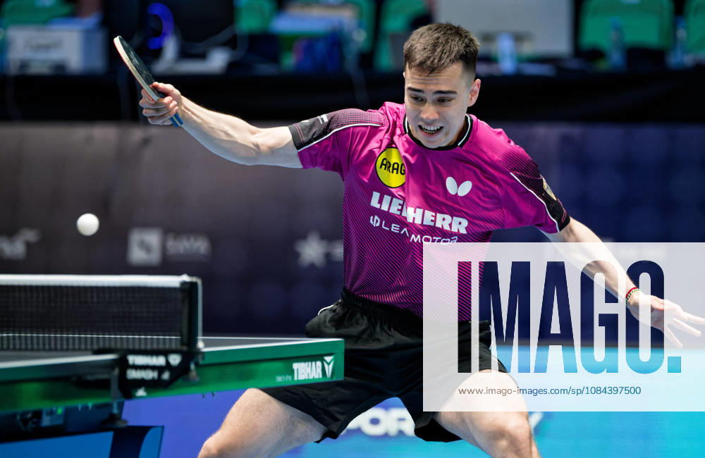 Kay Stumper of SV Muelhausen, Germany (photo ms1296b) at the 2026 European Table Tennis Championships in Ljubljana LJUBLJANA, SLOVENIA, OCTOBER 11, 2026 Kay Stumper Post SV Muelhausen, Germany (photo ms1296b) in action at the European Table Tennis Championships at Stozice Arena, Ljubljana, Slovenia. Photo by Manfred Schillings. Ljubljana, Stozice Arena, Slovenia