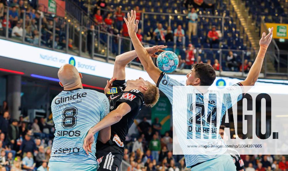 Handball 1st Bundesliga OPEL HBL 2026–2027 Season, Matchday 8: HC Erlangen (Nuremberg Metropolitan Region) vs. HCE MT Melsungen Women s Team Adrian Sipos 8, MT Melsungen Sander Andreassen Overjordet 8, HC Erlangen HCE Daniel Dujshebaev 24, MT Melsungen