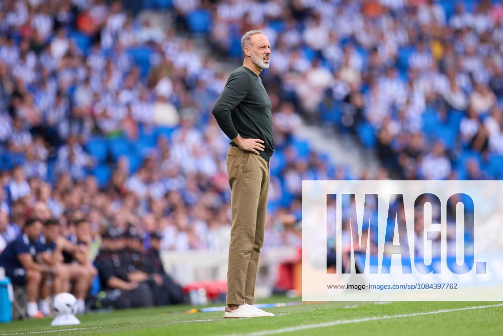 Pellegrino Matarazzo head coach of Real Sociedad looks on during the LaLiga EA Sports match between Real Sociedad and RC Deportivo de A Coruna at Anoeta on October 11, 2026, in San Sebastian, Spain. Real Sociedad V RC Deportivo De La Coruna - La Liga EA Sports - ZUMAa181 20261011_zaa_a181_129