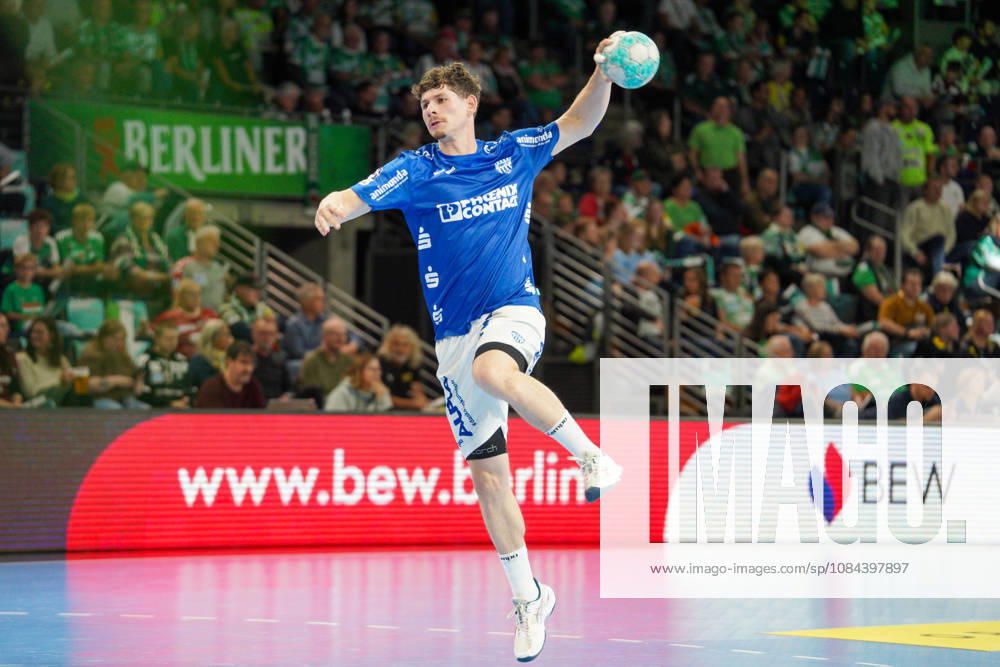 Pictured: Levin Wanner of TBV Lemgo Lippe, age 18, before the game on October 11, 2026, against Fuechse Berlin; TVB Lemgo Lippe, HBL, Handball Bundesliga, 2026–27 season, Max Schmeling Halle