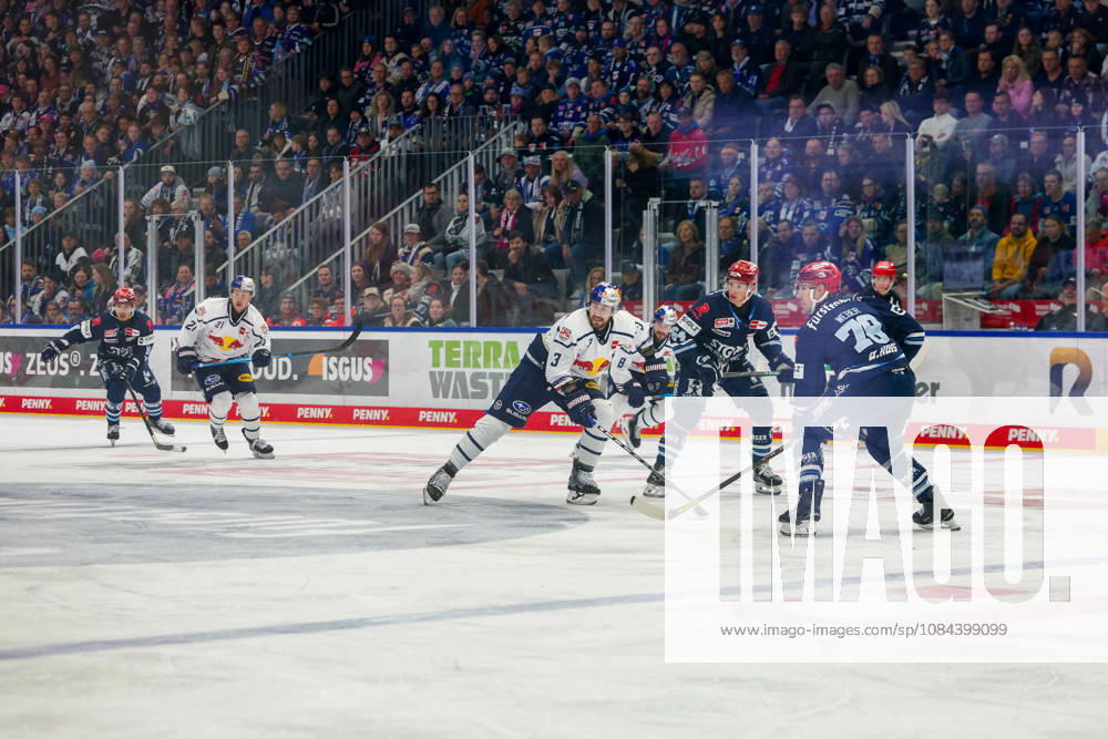 Lukas Klok, EHC Red Bull Munich, 03, Boaz Bassen, Schwenninger Wild Wings, 64, and Will Weber, Schwenninger Wild Wings, 78, , GER, Schwenninger Wild Wings vs. EHC Red Bull Munich, Ice Hockey, PENNY DEL, Matchday 8, 2026–2027 Season, October 11, 2026, GER, Schwenninger Wild Wings vs. EHC Red Bull Munich, Ice Hockey, PENNY DEL, Matchday 8, 2026–2027 Season, October 11, 2026, Schwenningen
