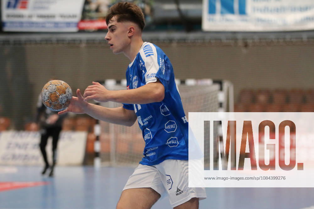 Men s Handball 2026–2027, Handball Bundesliga, Matchday 7: Dessau Roßlauer HV 06 vs. VfL Lübeck Schwartau, Anhalt Arena, Dessau, Alen Hadzimuhamedovic, Dessau, 11, blue on the ball Dessau Roßlau Saxony-Anhalt Germany