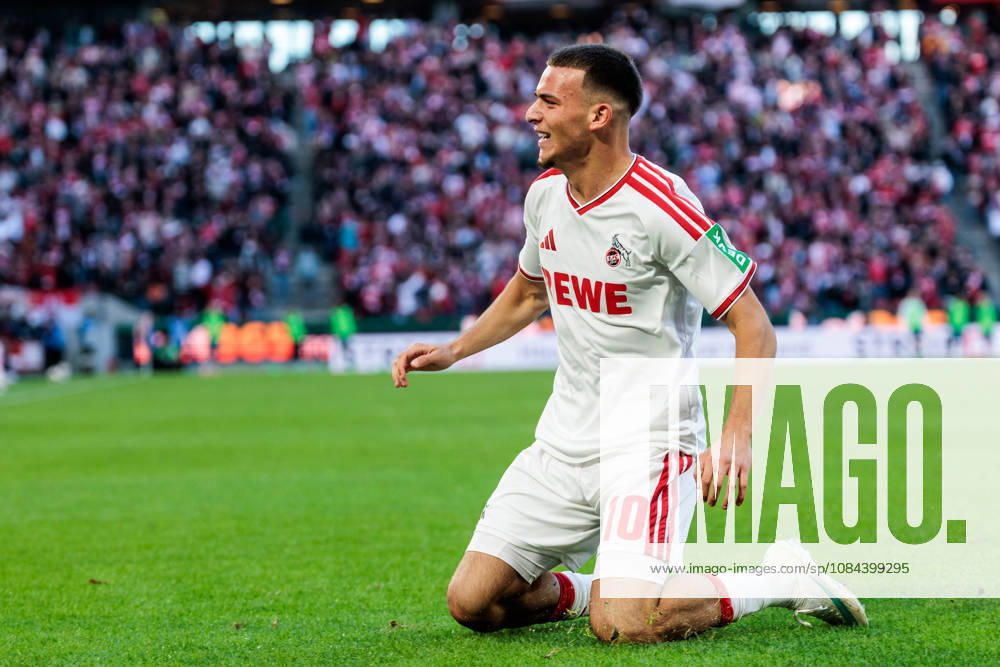 Said El Mala (1. FC Koeln, 10) celebrates scoring the 2:1 goal during the Bundesliga match between 1. FC Koeln vs. Borussia Moenchengladbach at Rheinenergie-Stadion on matchday 5 of the 1. Bundesliga on October 11, 2026 in Koeln, Germany. DFL REGULATIONS PROHIBIT ANY USE OF PHOTOGRAPHS AS IMAGE SEQUENCES AND OR QUASI-VIDEO. North Rhine Westphalia Germany