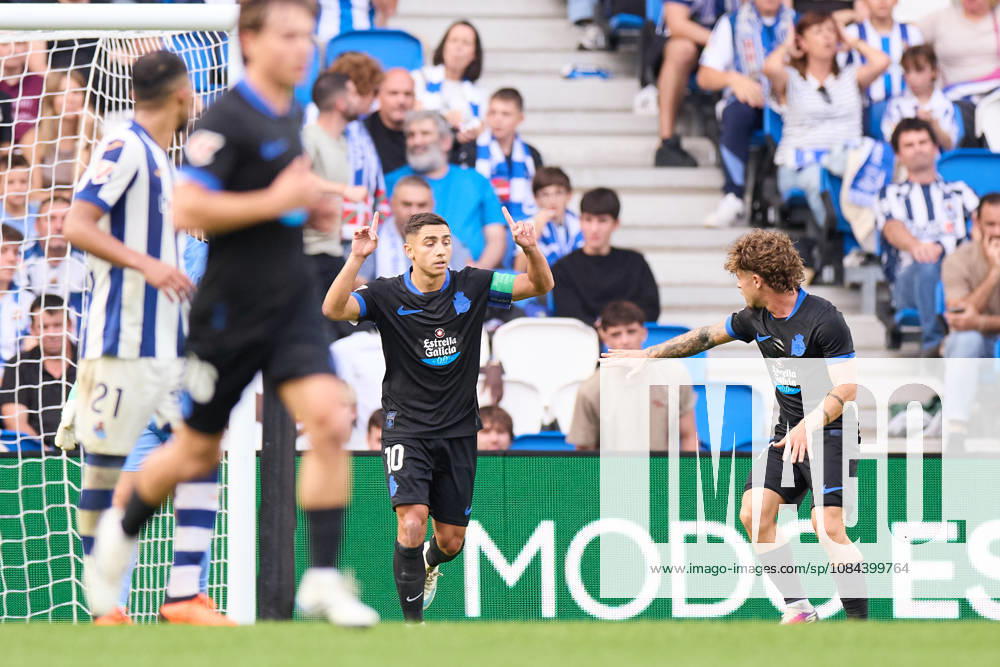 Yeremay Hernandez of RC Deportivo de A Coruna celebrates after scoring the team s second goal during the LaLiga EA Sports match between Real Sociedad and RC Deportivo de A Coruna at Anoeta on October 11, 2026, in San Sebastian, Spain. Real Sociedad V RC Deportivo De La Coruna - La Liga EA Sports - ZUMAa181 20261011_zaa_a181_134